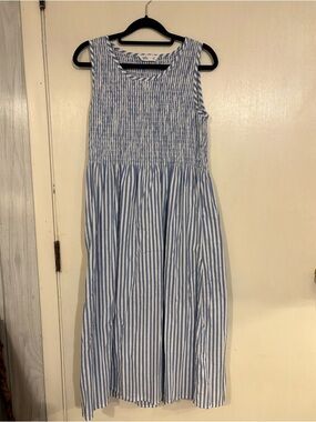 croft & barrow Blue and White Striped Dress